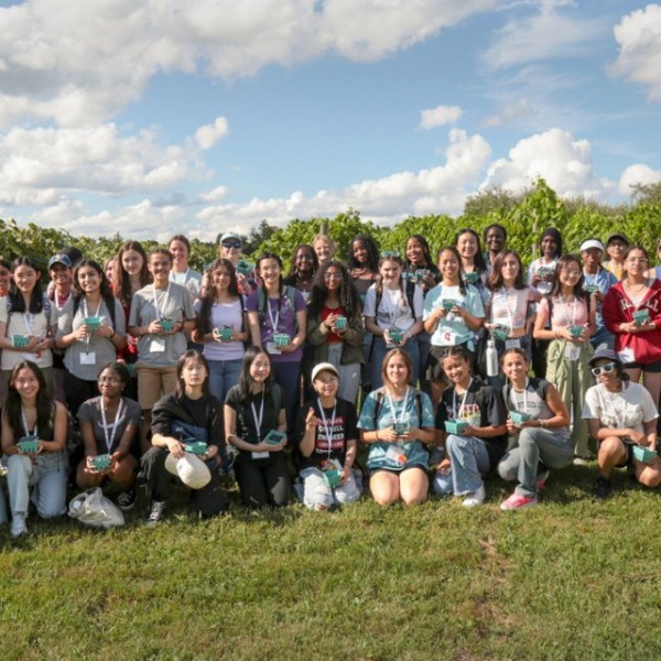 CURIE Academy students at Cornell Orchards