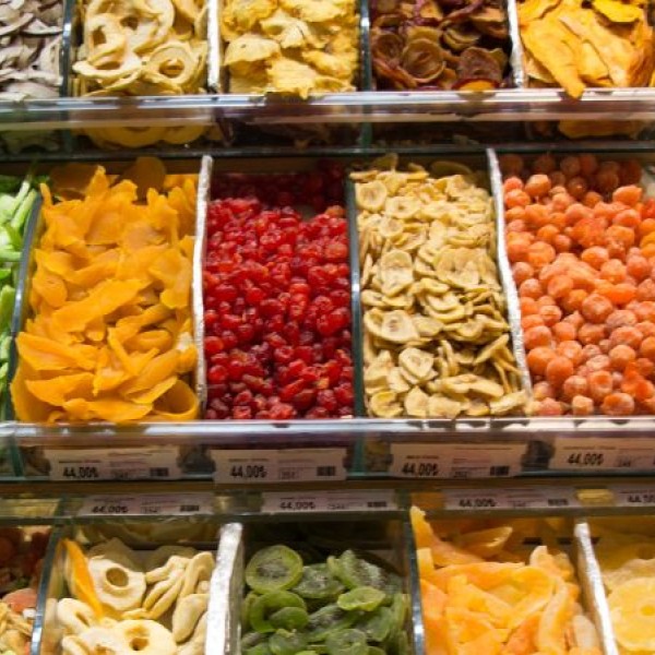 Assortment of dried fruit 