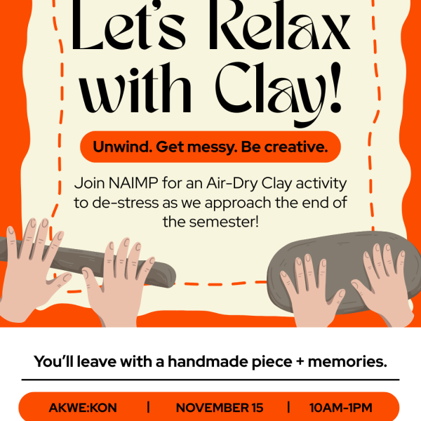 A poster for a clay making event.