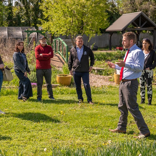 Michael Fiorentino speaking to a group during educational programming.