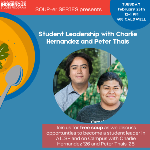 A blue poster with soup.