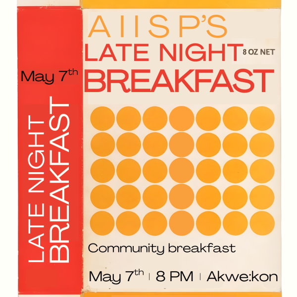 A poster for Late Night Breakfast.