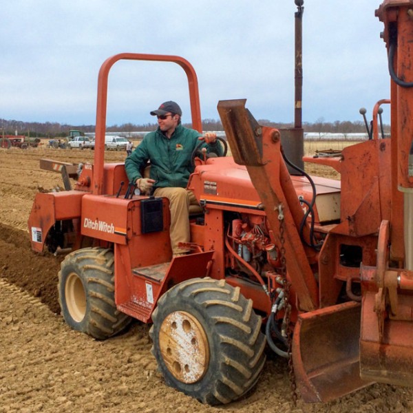 Edward Harbes IV planting a new apple orchard in 2014.