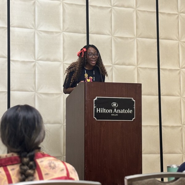 Arianna D. Edinbugh ’28 presenting at at the MANRRS 40th Annual Training Conference and Career Expo
