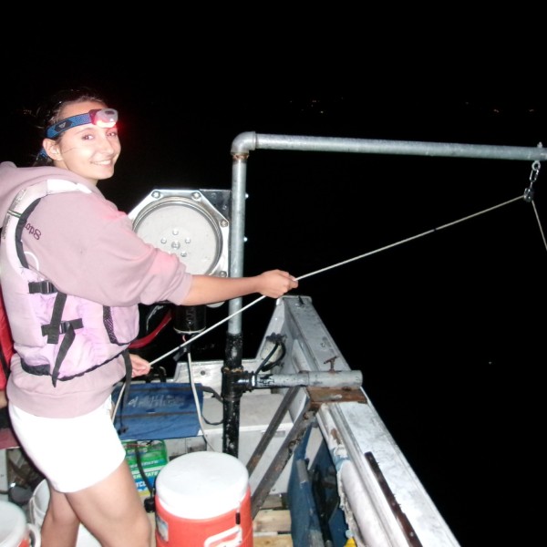 a person standing on a boat