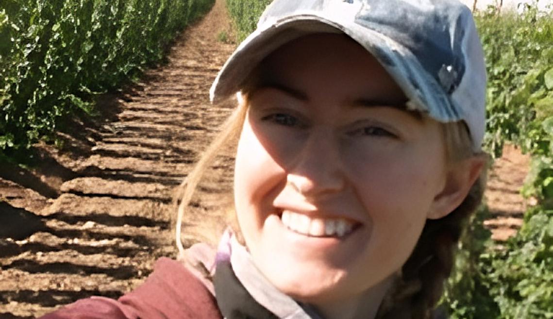 Allyson Wentworth in the foreground and trees in the background