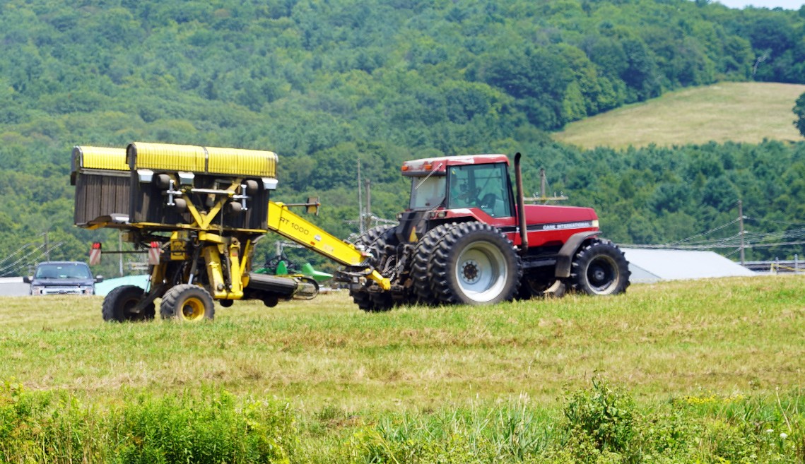 farm equipment in a field