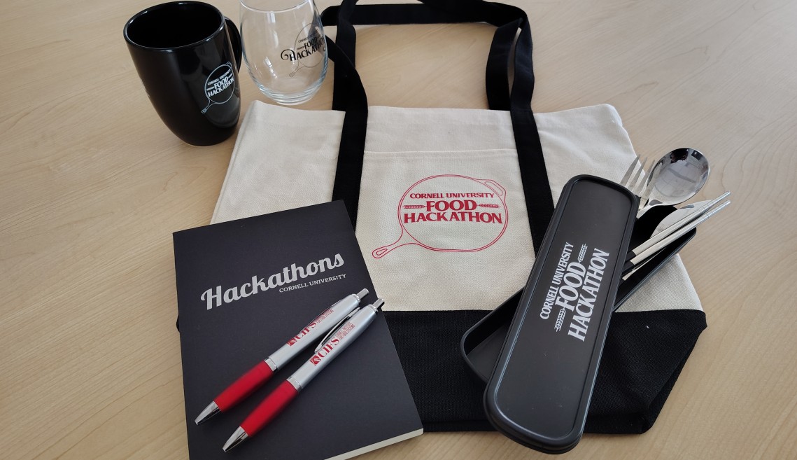 Cornell Food Hackathon promotional items