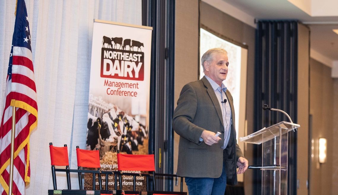 Bruce Vincent presents during 2026 Northeast Dairy Management Conference