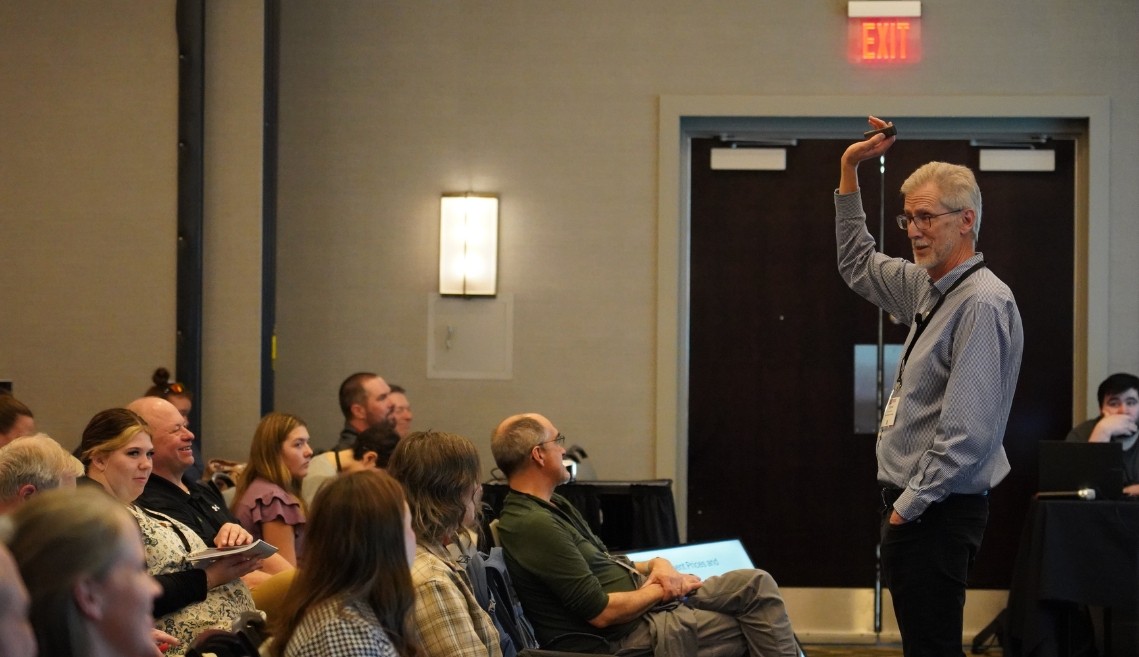 Chuck Nicholson presents during 2026 Herd Health and Nutrition Conference