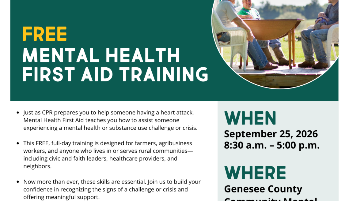 Mental Health First Aid flyer