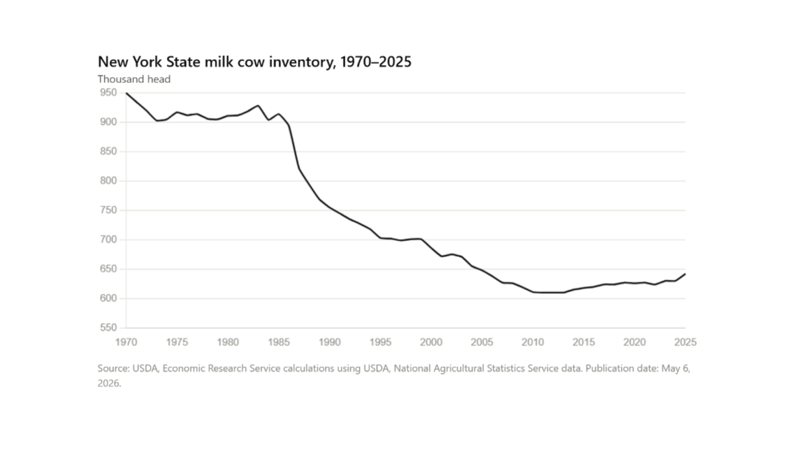 Number of milking cows chart
