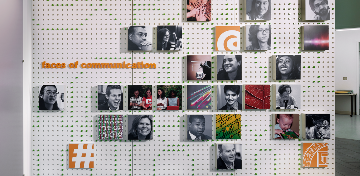 images on a board that reads "communication"