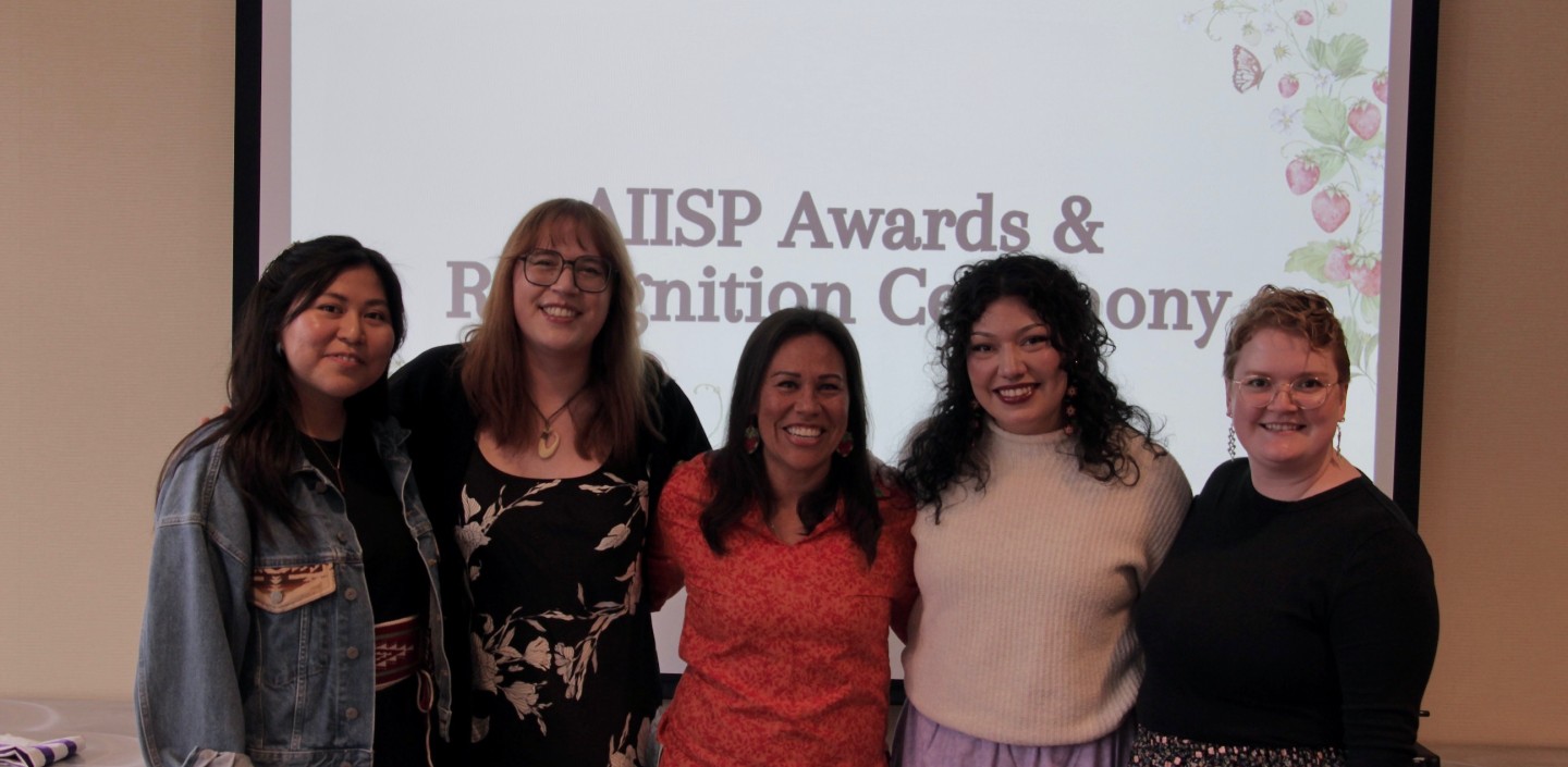 Grad students at the Awards & Recognition Ceremony.