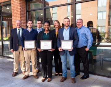 2021 student winners of Maynard and Fox Graduate Awards with advisors