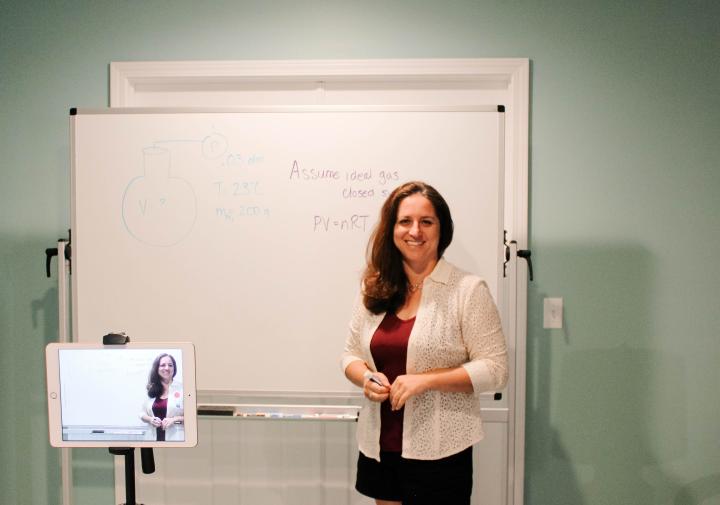 Jillian Goldfarb in her home teaching studio