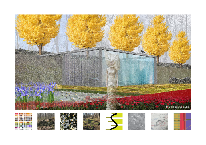 collage of pictures with landscapes