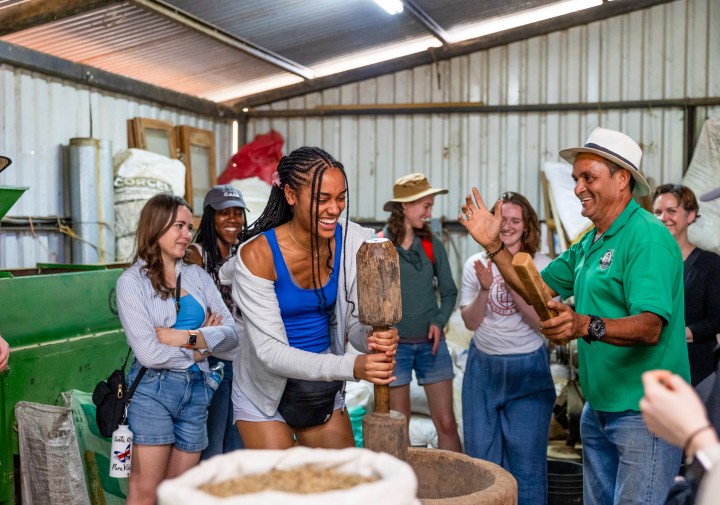 Students tour a farm in Costa Rica