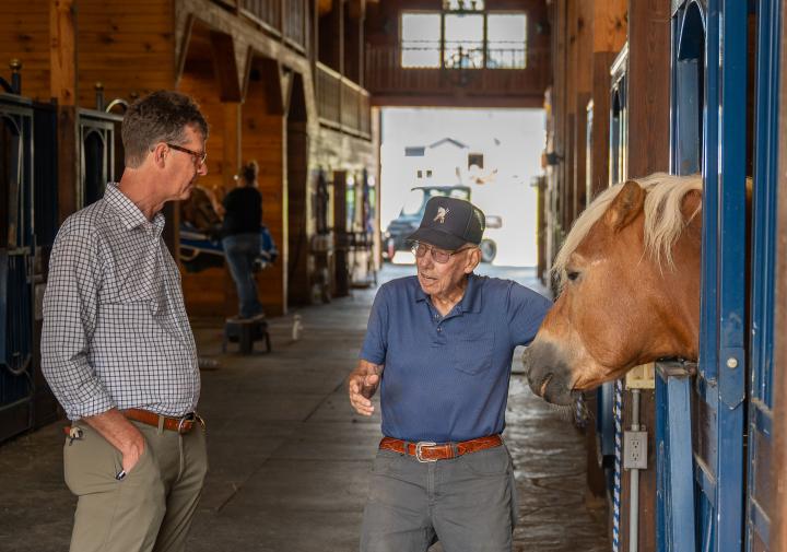 Andy Turner on a farm tour