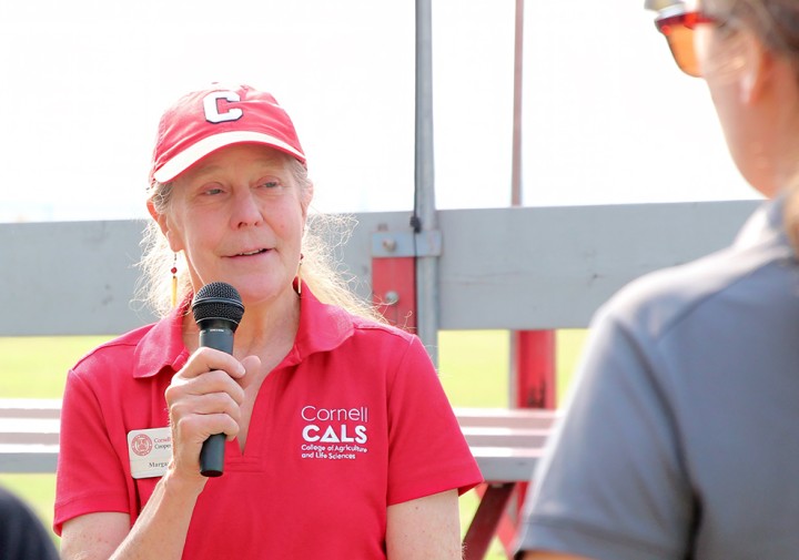 Margaret Smith with microphone