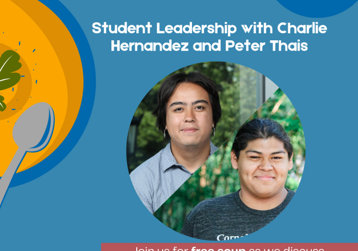 A blue poster with soup.