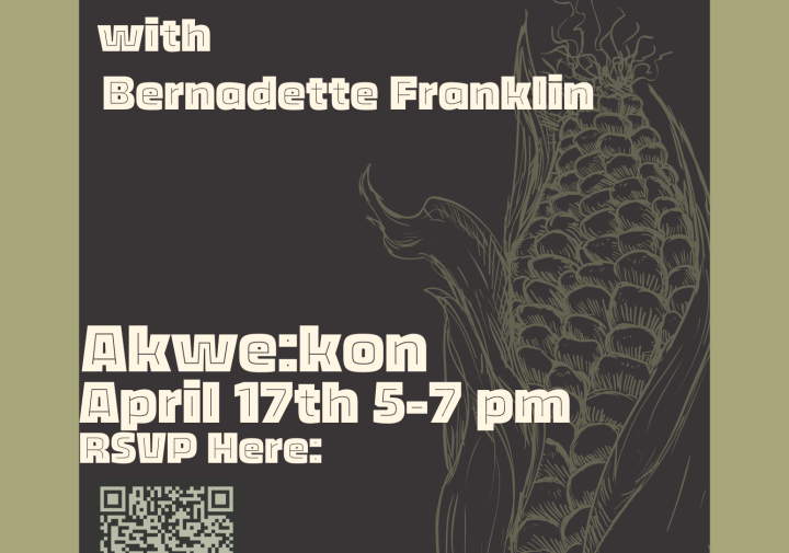 A green poster with corn.