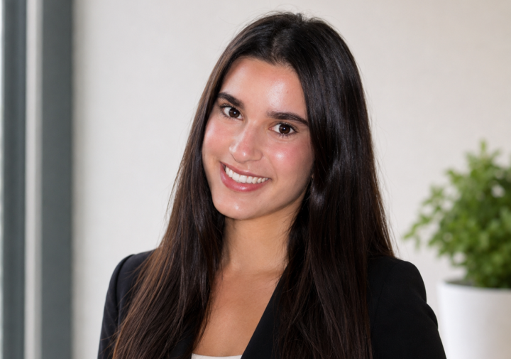 Woman with black suit jacket
