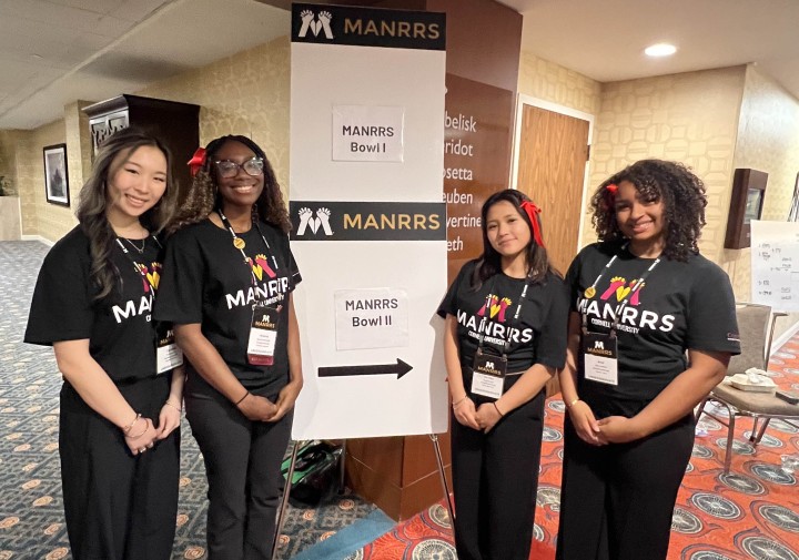 Arianna and teammates competed in the MANRRS Bowl competition.