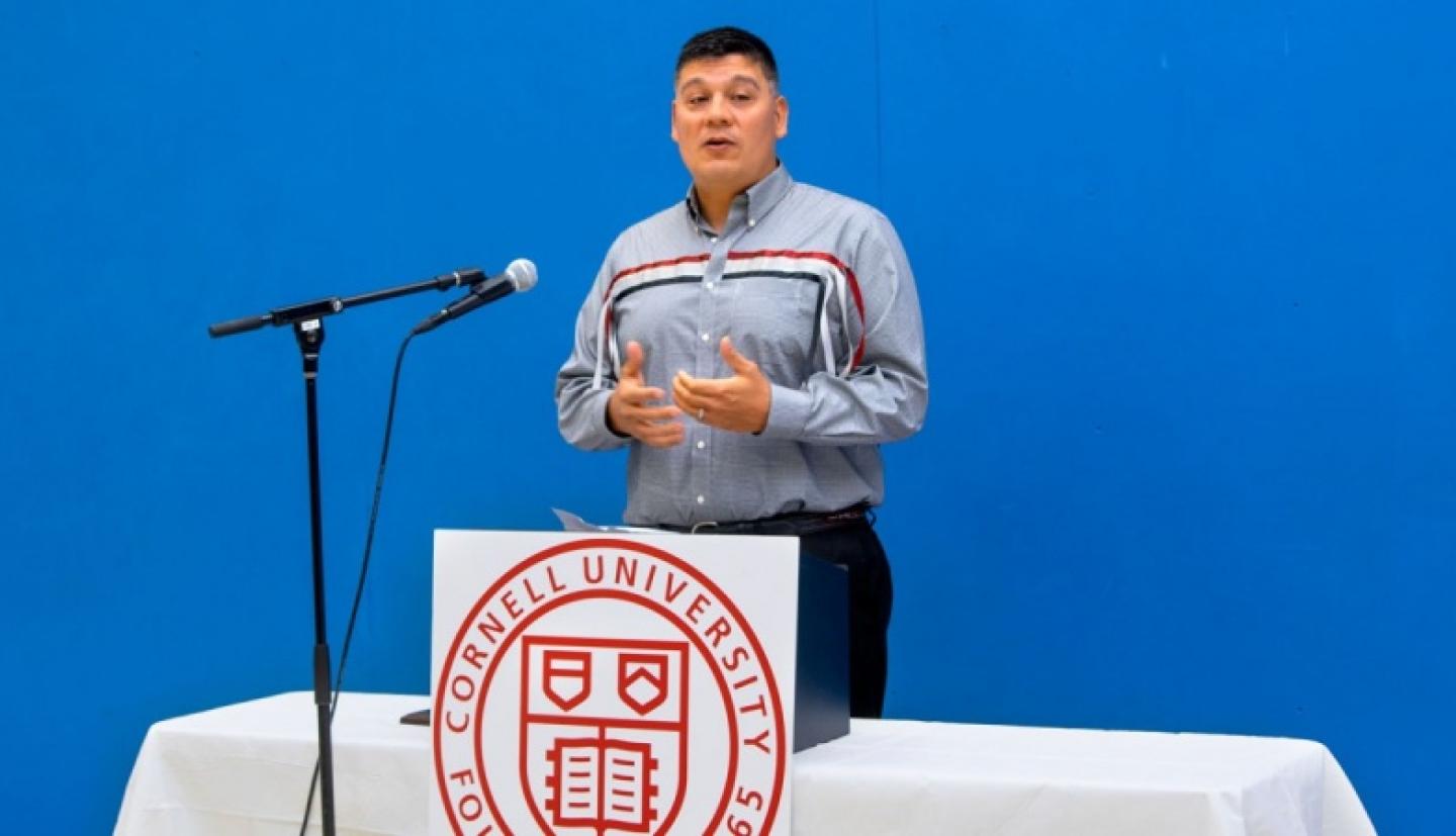 Barreiro giving a presentation