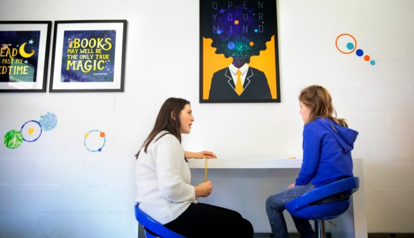 students collaborate