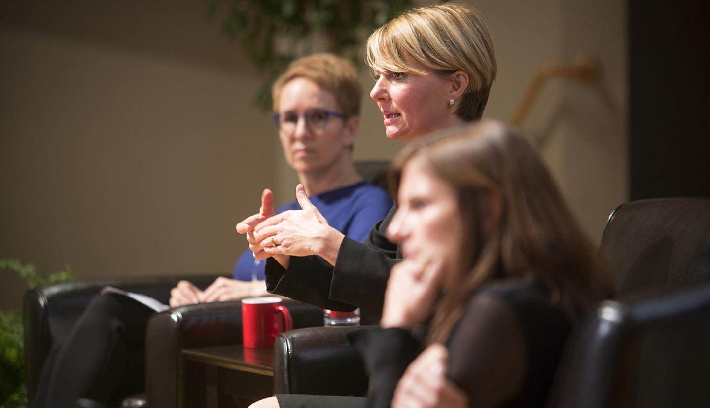 Panelists lead a discussion