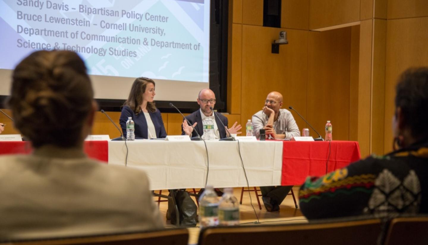 Panelist address audience