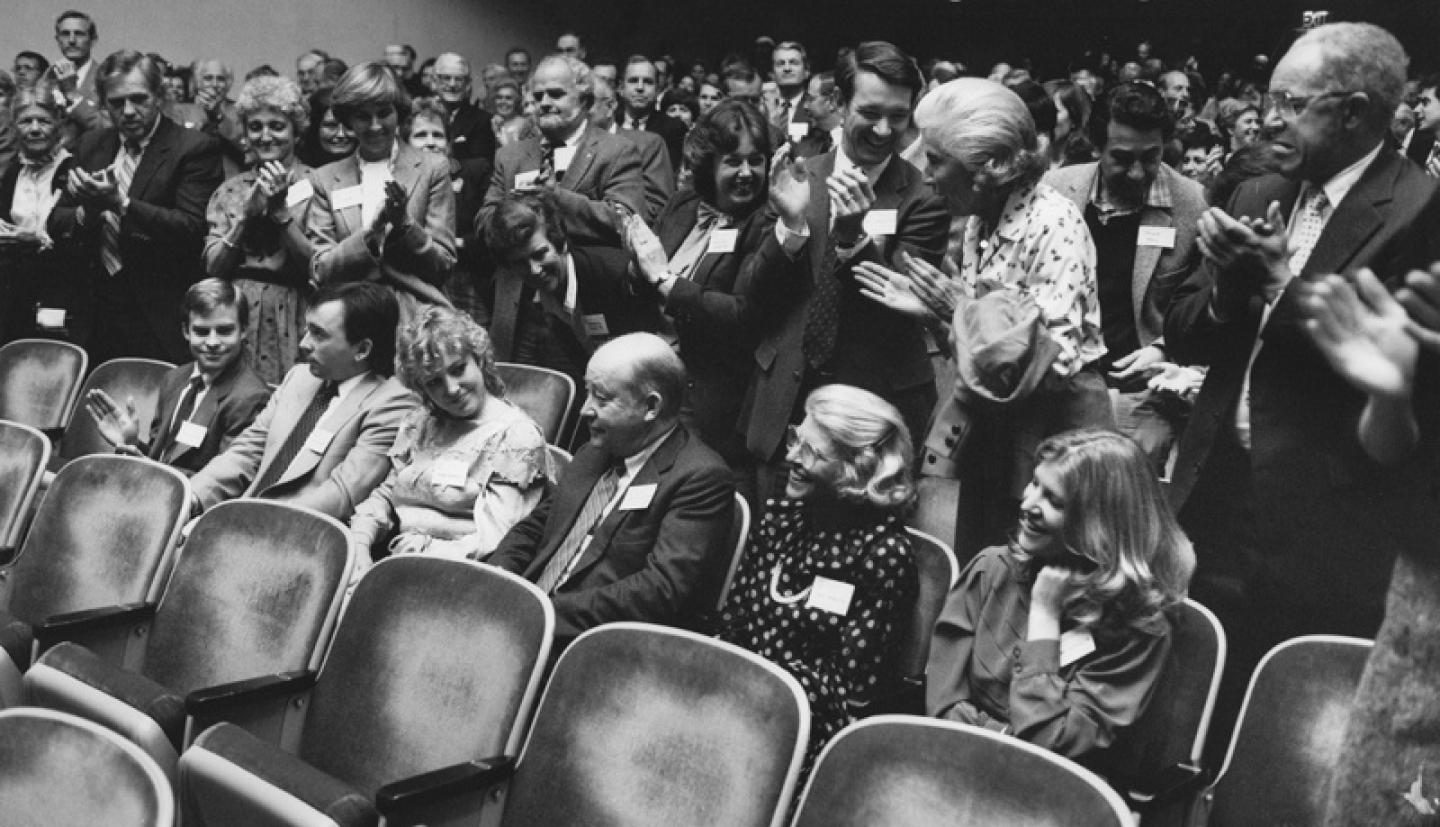 standing ovation in audience