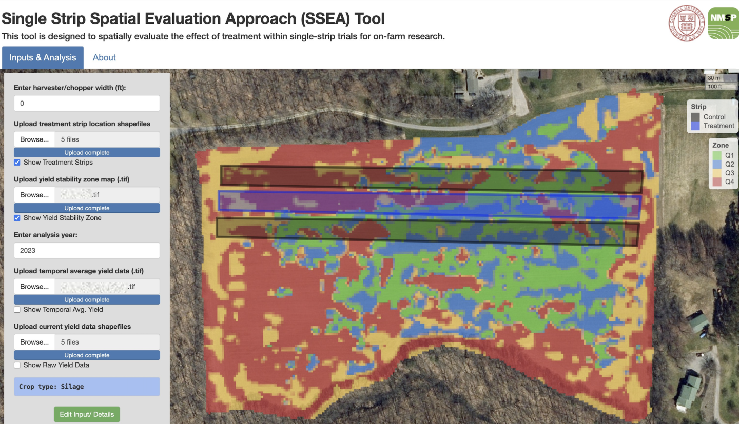 An image of the web tool interface