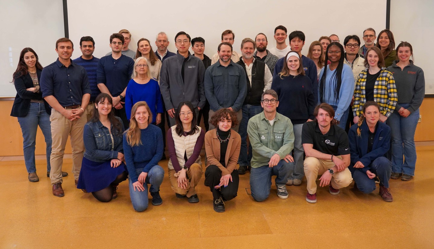 a goup of people stand together