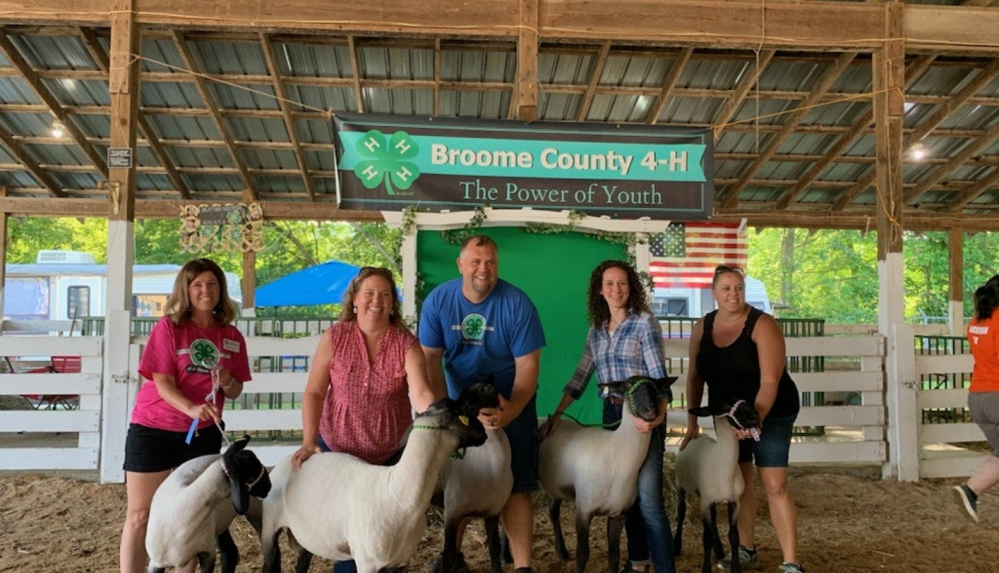 Brian showing his goat at Broome County Fair.