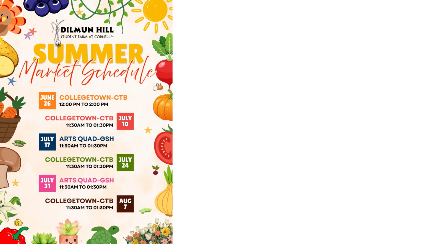 Market summer schedule