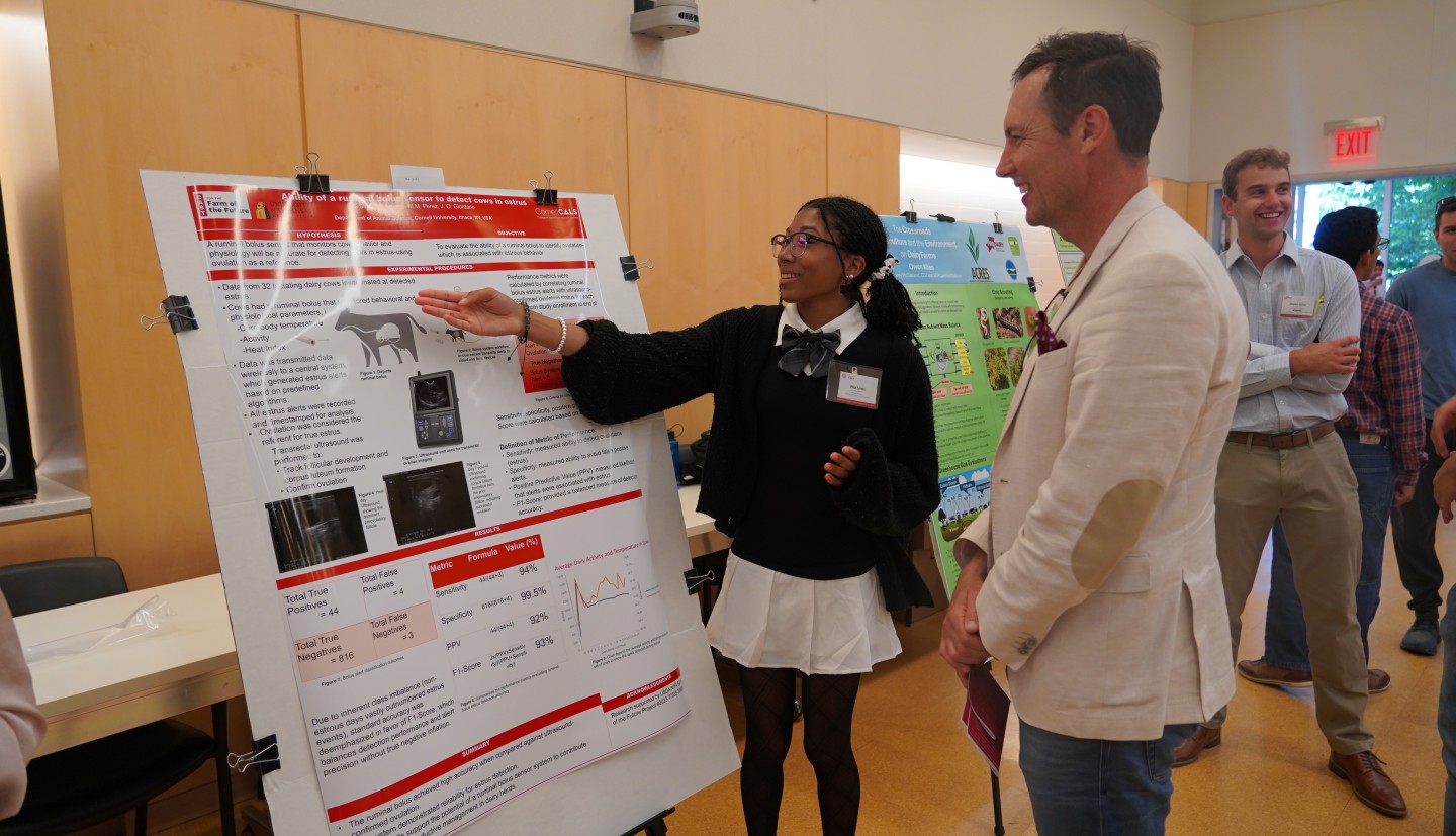 Animal Science intern with CALS Dean Houlton