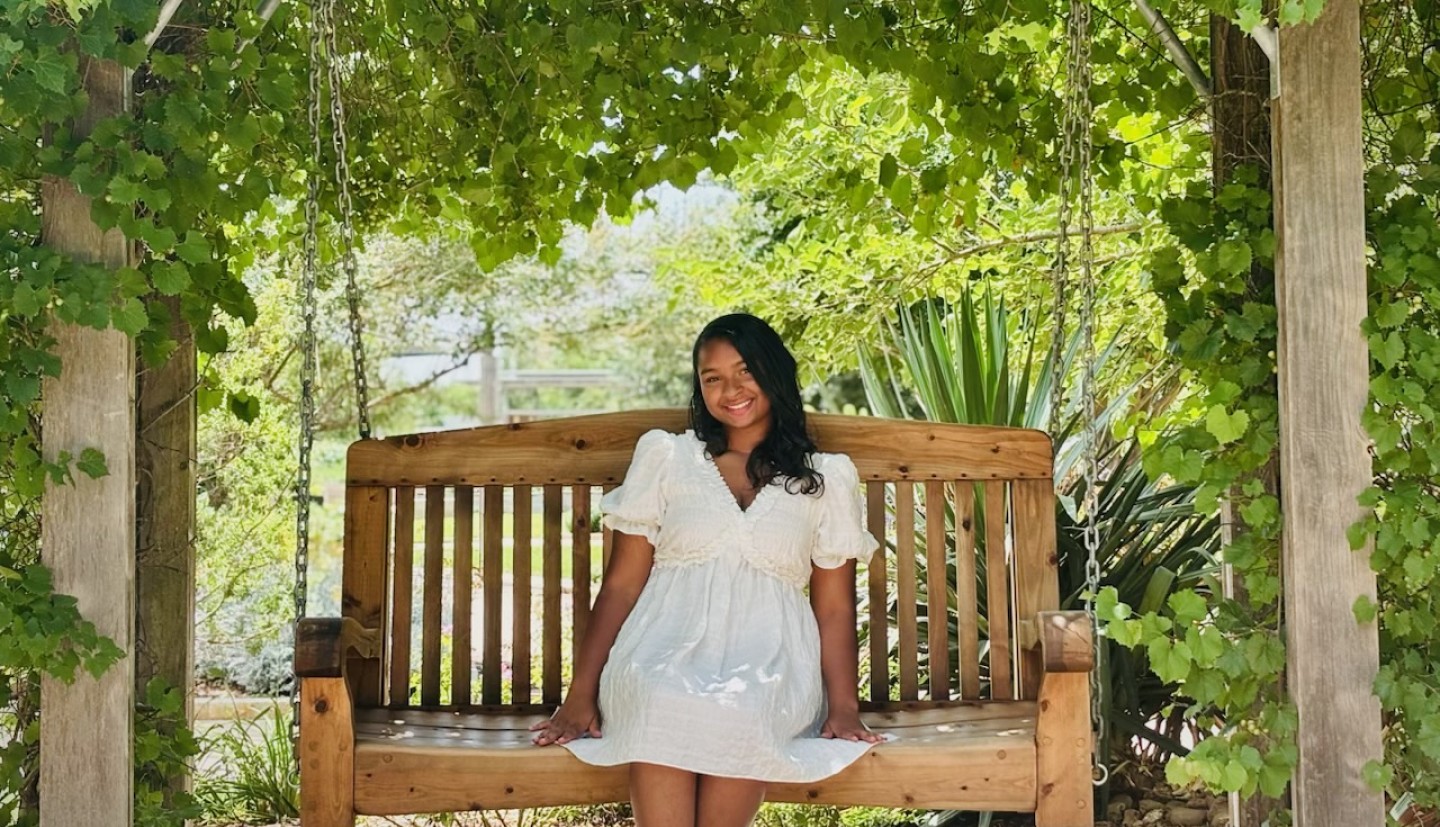 Girl sitting on bench
