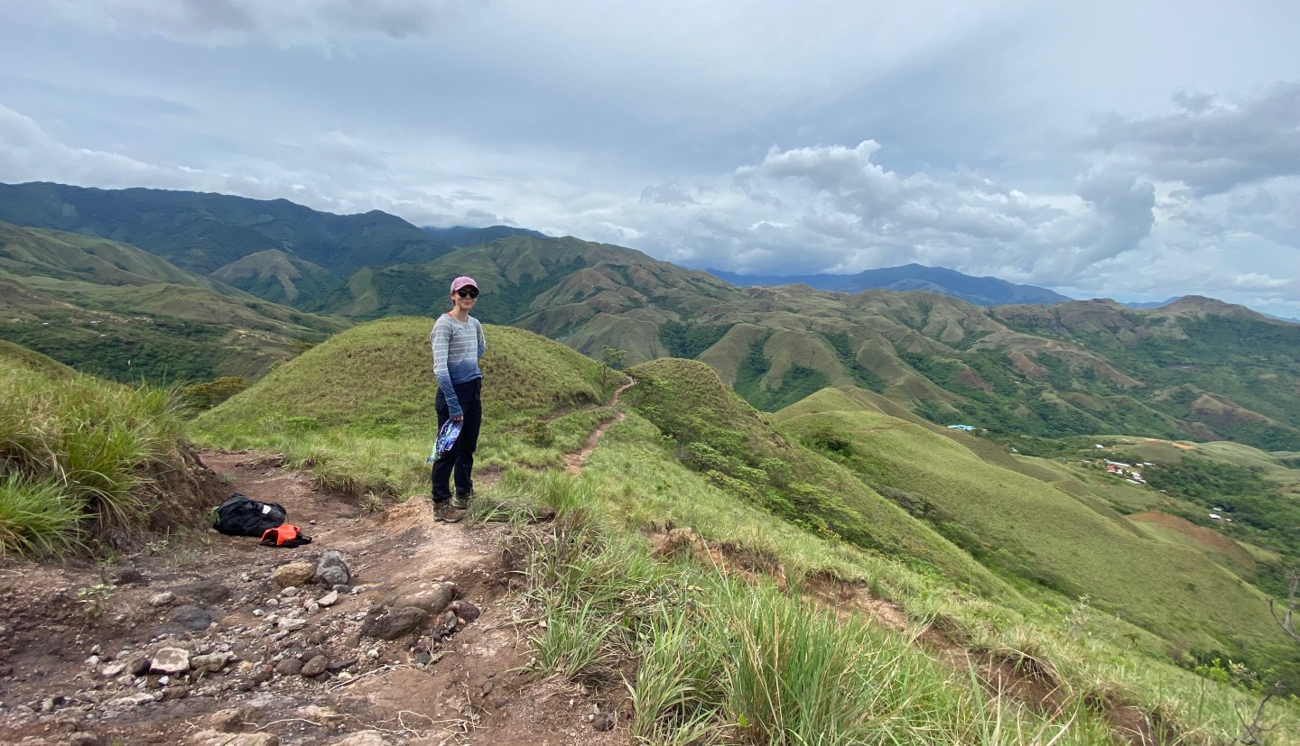 Katherine Sinacore doing fieldwork