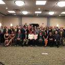 Program goers take a group photo
