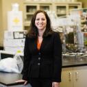 Jillian Goldfarb stands in her lab