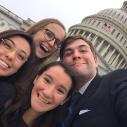  Becky Cardinali, Tiana Le, Kerry Mullins, and Jeff Fralick posing in front of the U.S. Capitol.