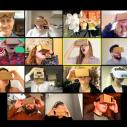 A Zoom call where all the students are using virtual reality goggles