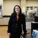 Jillian Goldfarb stands in her lab