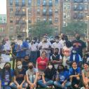 Youth participants and researchers celebrate the completion of the program at the Boys and Girls Club of Harlem