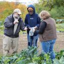 Jonathan Russell-Anelli with students in the field