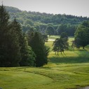 idyllic golf course panorama