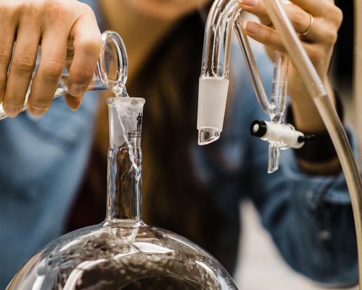 researcher testing beer