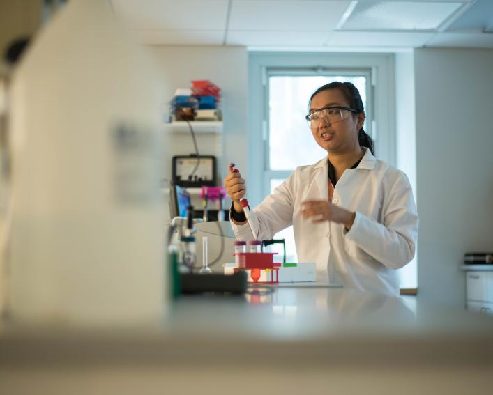 Katrina works in a lab